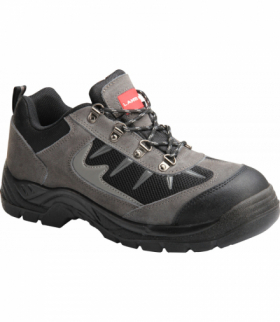 Półbuty zamsz/dzian. szaro-czarne, s1p sra, "42", ce, Lahti Pro L3040542