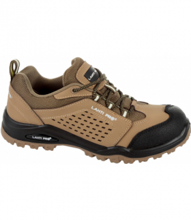 Półbuty nubukowe z otworami beż.-czar., s1 sra,"39",ce,Lahti Pro L3042039