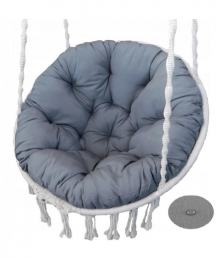 Poduszka ogrodowa szara, bocianie gniazdo 90cm AIO CEN-81956