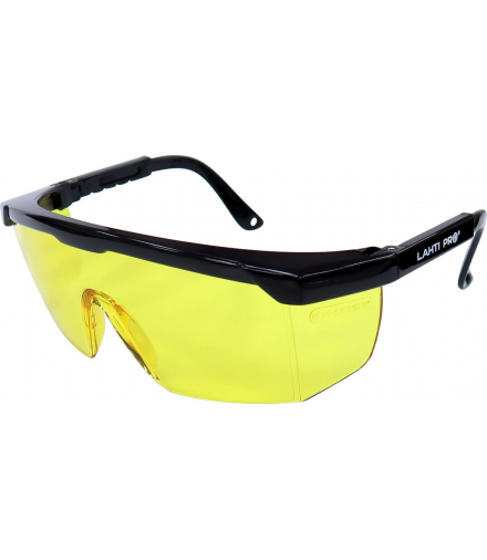 Okulary ochronne żółte regul., odporność mech. "f", ce,Lahti Pro L1500800