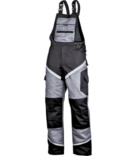 Ogrodniczki czarno-szare z pasami odblask., "3xl" ,ce, Lahti Pro L4061306