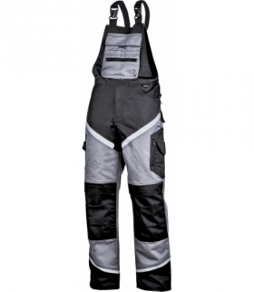 Ogrodniczki czarno-szare z pasami odblask., "2xl", ce, Lahti Pro L4061305