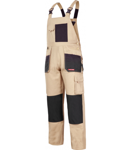 Ogrodniczki beżowe, 100% bawełna, "xl (56)", ce, Lahti Pro L4060156