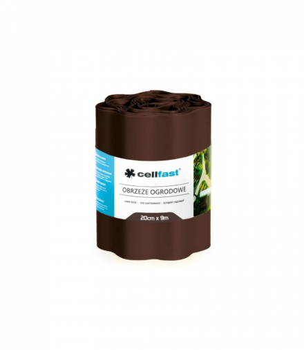 Obrzeże ogrodowe faliste 20cm x 9m Cellfast brązowe CELLFAST CEN-66978