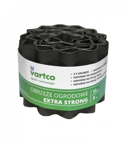 Obrzeże ogrodowe faliste 15cm x9m Vartco Extra Strong szare Agaplast CEN-81247