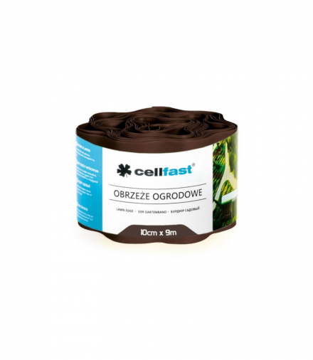 Obrzeże ogrodowe faliste 10cm x 9m Cellfast brązowe CELLFAST CEN-66976