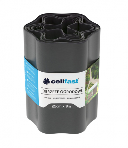 Obrzeże ogrodowe 25cm x 9m Cellfast grafitowe CELLFAST CEN-77928