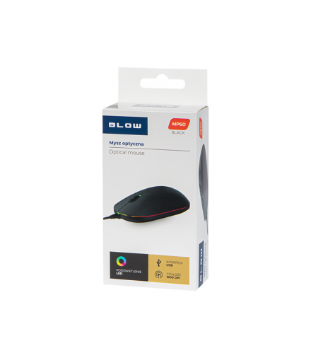 Mysz optyczna blow mp-60 usb czarna Blow 84-044