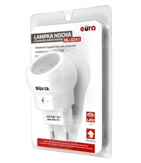 LAMPKA LED NOCNA ''EURA'' ML-02A3 ~230V do gniazdka