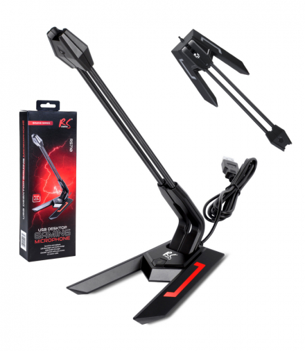 Mikrofon gamingowy , LED, YouTube streaming, kabel USB 1.5m, czułość 21dB+3dB, RS710 NanoRS CEN-62928