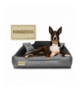 Legowisko z mikrofibry 80x60 / 100x75 cm szaro-czarne AIO KingDog CEN-81153
