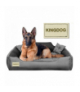 Legowisko z mikrofibry 40x30 / 55x45 cm szaro-czarne AIO KingDog CEN-81151