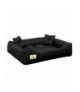 Legowisko Prestige dla psa, kota 80x60 / 100x75 czarne AIO KingDog CEN-81149