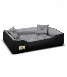 Legowisko Prestige 130x100 / 145x115cm szaro-czarne AIO KingDog CEN-81831