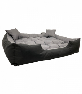 Legowisko dla psa ECCO 115x90 / 130x105 cm szaro-czarne AIO KingDog CEN-81282