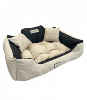 Legowisko 40 x 30 // 55 x 45 Beżowe AIO KingDog CEN-79850