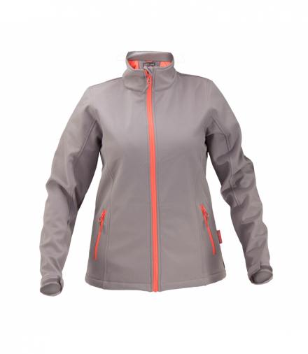 Kurtka softshell szaro-pomarańczowa, damska, "3xl", ce, Lahti Pro L4090406