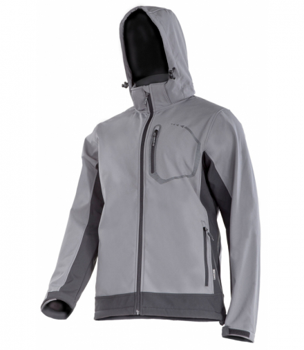 Kurtka softshell robocza z kapturem, szara, rozmiar s, ce, Lahti Pro LPKS2S