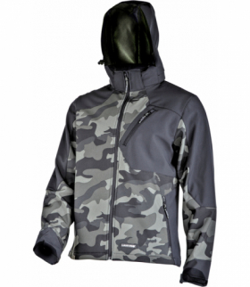 Kurtka softshell robocza z kapturem moro ziel.-czar., "m", ce, Lahti Pro L4093202