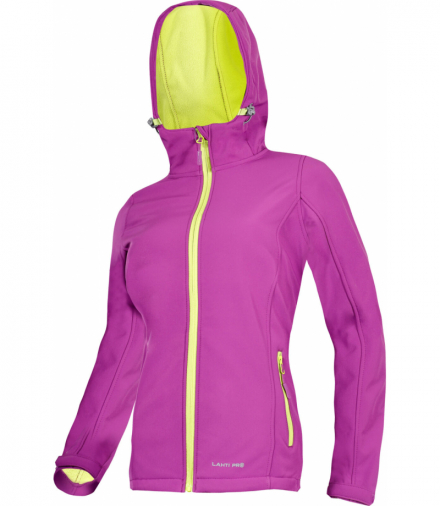 Kurtka softshell robocza z kapturem fioletowo-zielona, damska,"3xl",ce, Lahti Pro L4090506