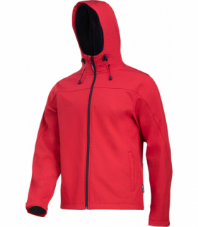 Kurtka softshell robocza z kapturem czerwona, "2xl", ce, Lahti Pro L4094105