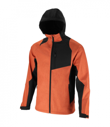 Kurtka softshell robocza z kapturem ceglasto-czarna, "xl", ce, Lahti Pro L4094904