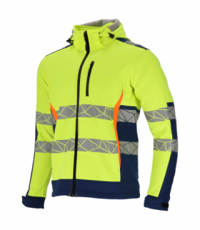 Kurtka softshell ostrzegawcza żółto-niebieska, "xl", ce, Lahti Pro L4094404