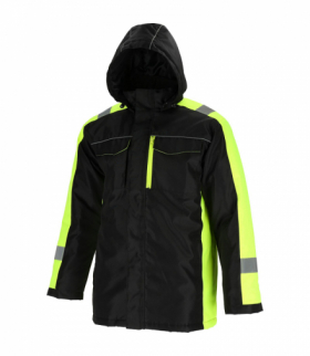 Kurtka ocieplana z kapturem, czarno-żółta, "3xl", ce, Lahti Pro L4094806