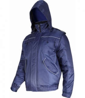 Kurtka ocieplana granatowa z odpinanymi rękawami, "2xl", ce, Lahti Pro L4092705