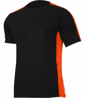 Koszulka t-shirt 180g/m2, czarno-pomarańcz., "xl", ce, Lahti Pro L4023004