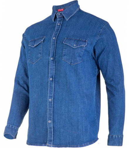 Koszula jeansowa niebieska, "2xl", ce, Lahti Pro L4181105