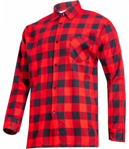 Koszula flanelowa w kratę, czerwona, H:164-170, C:84-88, S Lahti Pro LPKF1S