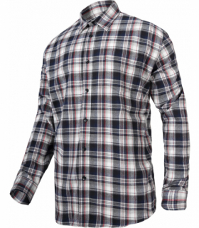 Koszula flanelowa szaro-czar., 170g/m2, "m", ce, Lahti Pro L4180402