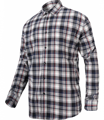 Koszula flanelowa szaro-czar., 170g/m2, "m", ce, Lahti Pro L4180402