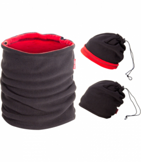 Komin wielofunkcyjny polarowy dwustronny czar.-czerw., Lahti Pro L1030700