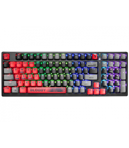 Klawiatura mechaniczna BLOODY S98 USB Sports Red (BLMS Red Plus Switches) A4TECH A4TKLA47388