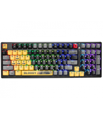 Klawiatura mechaniczna BLOODY S98 USB Sports Lime (BLMS Red Plus Switches) A4TECH A4TKLA47389