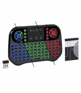 Klawiatura bezprzewodowa 2,4ghz+bluetooth miniks-6 +touchpad Blow 84-256