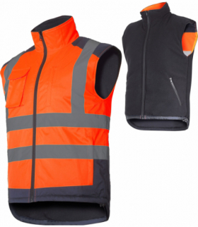 Kamizelka ostrzegawcza dwustronna, pomar., "m", ce, Lahti Pro L4131402