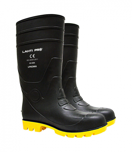 Kalosze ochronne męskie, PVC, O4 FO SRA, rozmiar 41, CE, Lahti Pro LPKOMA41