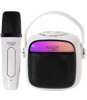 Głośnik do karaoke z mikrofonem - sd/usb/aux/bluetooth ADLER AD 1199 white