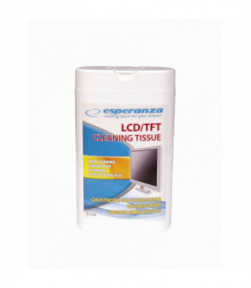 ES106 Chusteczki czyszczące do LCD/TFT 100 sztuk Esperanza ESP-ES106