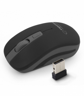 EM126EK Mysz bezprzewodowa 2.4GHz 4D optyczna USB Uranus czarno-szara Esperanza ESP-EM126EK