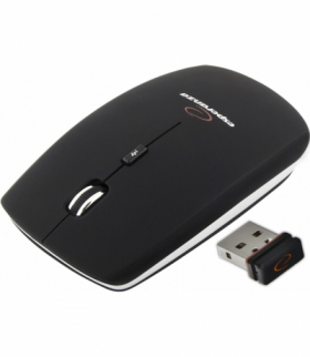 EM120K Mysz bezprzewodowa 2.4GHz 4D optyczna USB Saturn czarna Esperanza ESP-EM120K