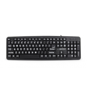 EK129 Klawiatura przewodowa standardowa z dużym nadrukiem USB Florida Esperanza ESP-EK129