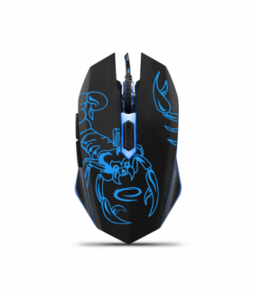 EGM203B Mysz przewodowa dla graczy 6D optyczna USB MX203 Scorpio niebieska Esperanza ESP-EGM203B