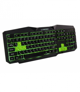EGK201GUA klawiatura przewod. gaming led usb tirions zielona ua Esperanza ESP-EGK201GUA