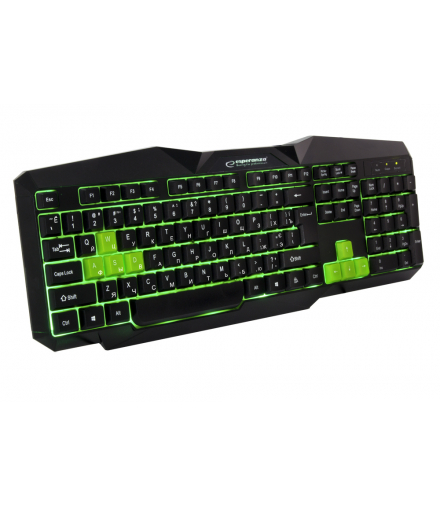 EGK201GUA klawiatura przewod. gaming led usb tirions zielona ua Esperanza ESP-EGK201GUA