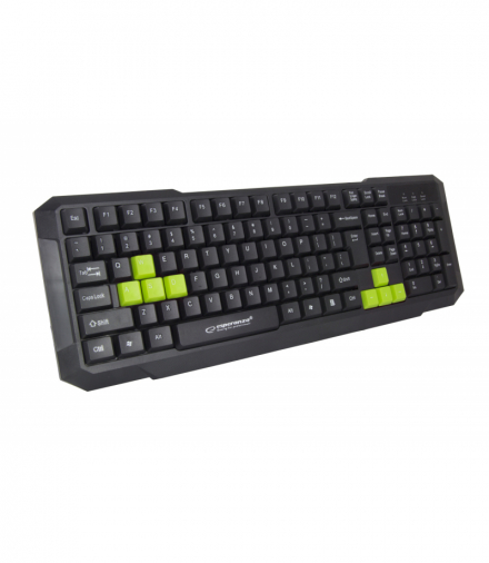 EGK102G klawiatura przewod. gaming usb aspis zielona Esperanza ESP-EGK102G