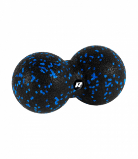 Duoball podwójna piłka do masażu 8cm, kolor czarno-niebieski, materiał EPP, REBEL ACTIVE Rebel LEC-RBA-3056-8